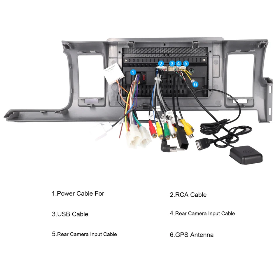 Carplay 4+64GB Car Stereo Radio Android 13 For Toyota Hiace 2004-19 GPS Wifi CAM - image 4 of 4