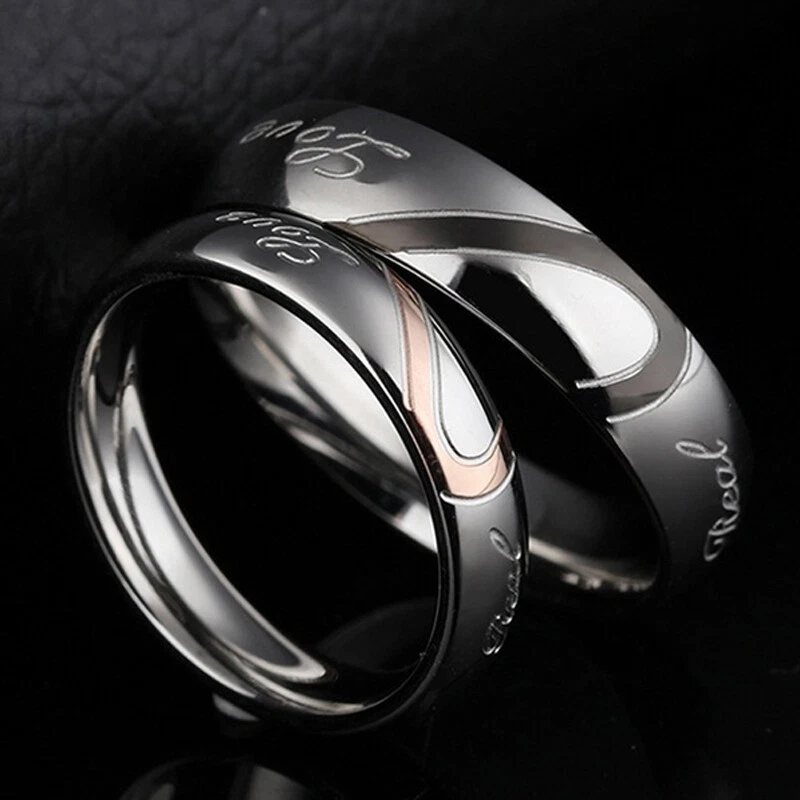 Titanium Steel Ring For Men Women Couple Promise Rings Wedding