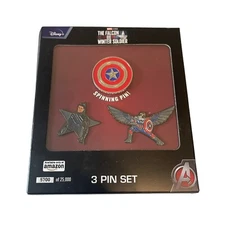 Disney + The Falcon & The Winter Soldier 3 Pin Set Marvel Studios Salesone 