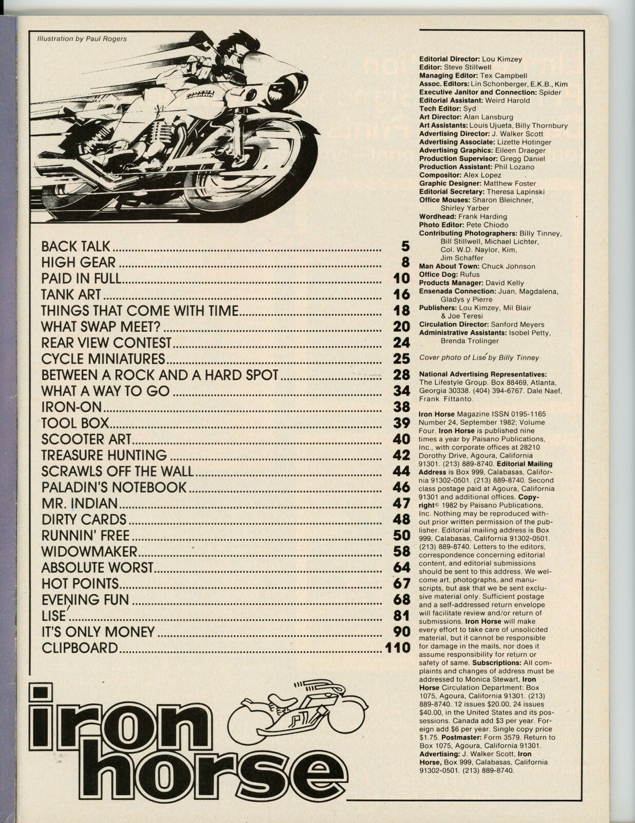 IRON HORSE Magazine September 1982 eBay
