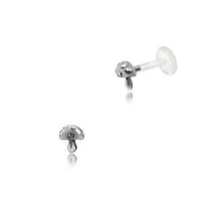 STERLING SILVER NOSE BONE MUSHROOM NOSE STUD NOSE PIN BONE RING TRAGUS