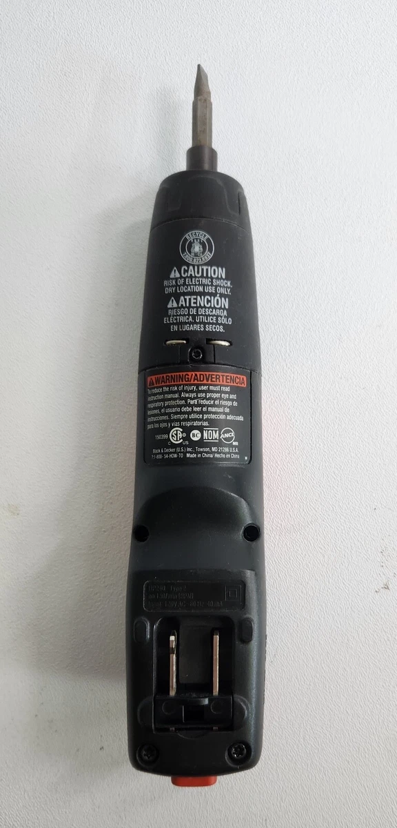 BLACK DECKER DP240 2.4V Direct Plug Screwdriver