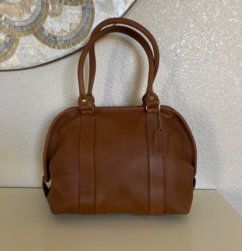Vintage Coach British Tan Soft Leather Doctor Satchel Bag - Picture 1 of 9