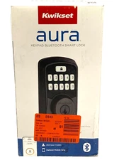 Kwikset Electronic Smart Lock Aura, Bluetooth Keypad Deadbolt, Bronze 99420