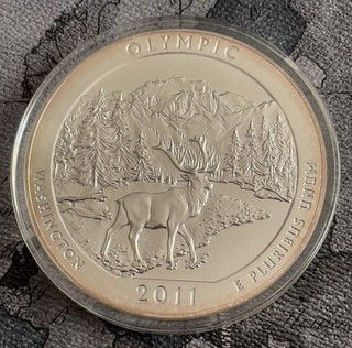 5 Oz Silbermünze America the Beautiful Washington Olympic 2011