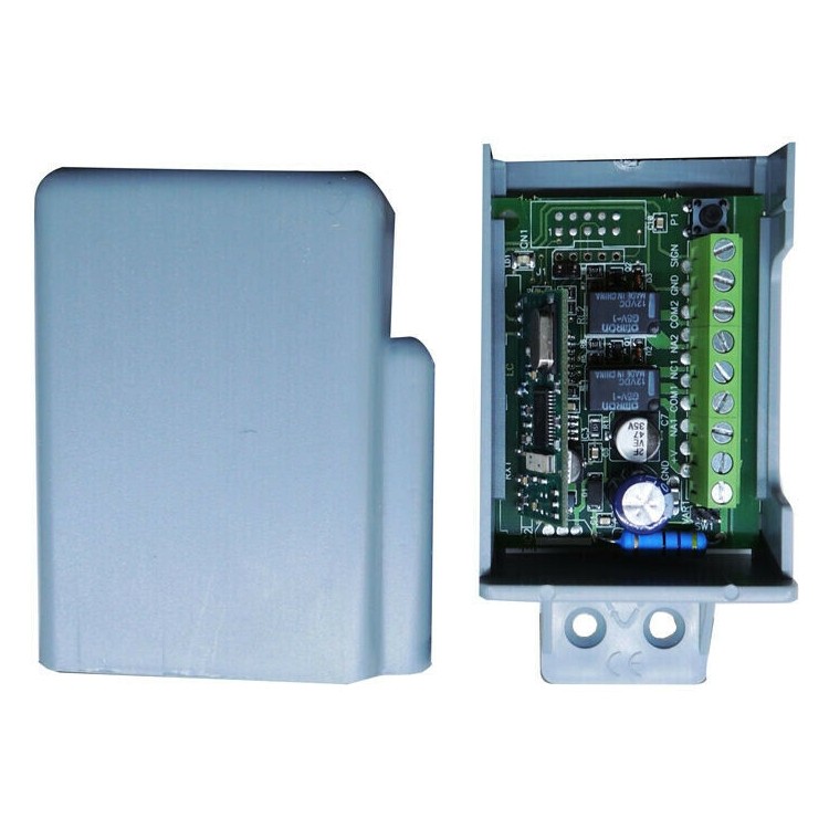 Modulo Ricevente Radio 2 Canali 433 MHz Universale con Antenna 12/24V