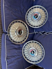 Original 1962 Ford Fairlane Set Of 3 Hubcaps 62 Oem Galaxie Wheel Cover Vintage