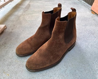 Brunello Cucinelli $1450 Brown Suede Chelsea Ankle Boots Size 10 EU 43