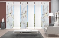 Vision S 6Er-Set Schiebegardinen Blinki, Halbtransparent, HöHe 260 Cm, Rot