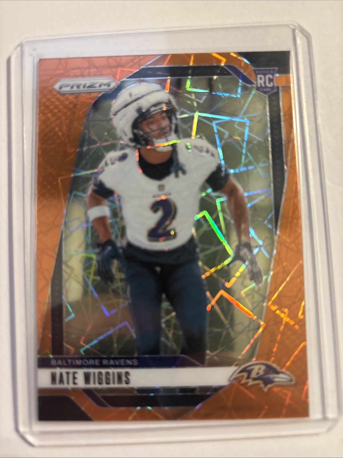 2024 Panini Prizm - Nate Wiggins Rookies Orange Laser #380 (RC)