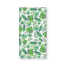 Tropical Leaf Baby Crib Sheets Green Leaves Fitted Standard Toddler Mattress