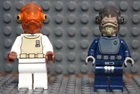 Admiral Ackbar & Admiral Raddus Lego Star Wars Minifigures sw0247 & sw0816