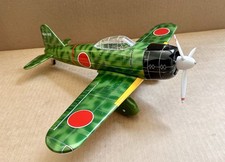 Vintage 1987 Zero Fighter Tin Plate Airplane Toy by Leadworks Inc Japan