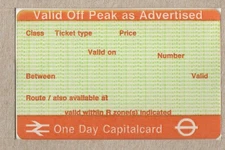 APTIS card unissued - London One Day Capitalcard - S C plc Oct 1988