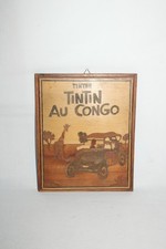 tableau bois tintin au Congo
