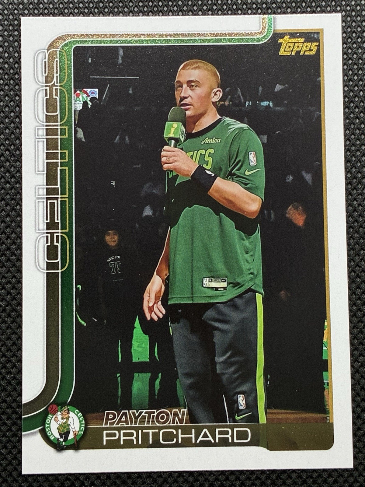 2025-26 Topps Basketball Payton Pritchard #4 Golden Mirror SP Boston Celtics