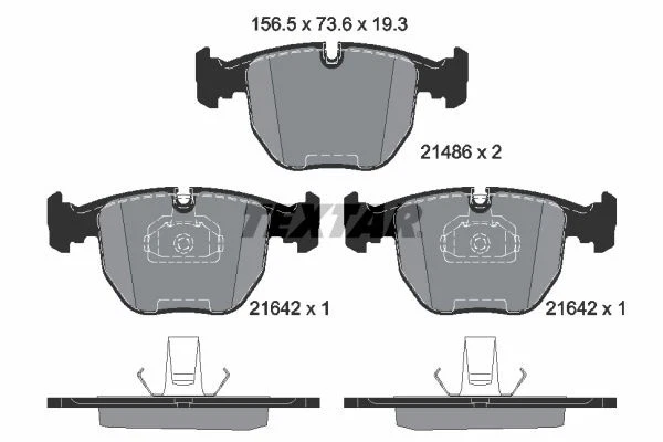 TEXTAR Bremsbelagsatz Bremsbelag für BMW 7er E38 5er E39 5 E53 X3 E83 - Bild 1 von 1
