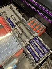 Snap on tools rare purple handle prybar set striking cap 4pc