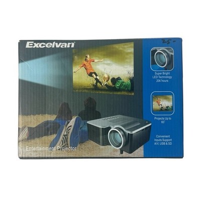 Excelvan UC28+ Entertainment Projector Mini LED 48 Lumens A/V USB SD Black