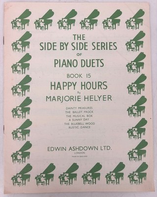 Vintage Edwin Ashdown Piano Duets Book 15 Happy Hours Marjorie Helyer Music