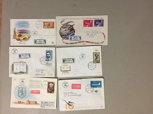 Six '50 Israel registered fdc