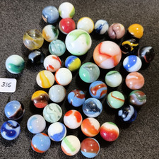 Lot of 40 Mix of Makers Glass Marbles  lot 316 