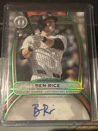 2025 Topps Tribute Ben Rice Auto Autograph RC Green Rookie #/99 Yankees SP