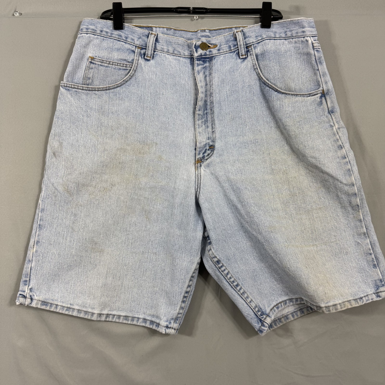 Wrangler Denim Shorts Mens 38 Relaxed Fit Casual 5 Pocket Classic Jean Shorts