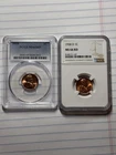Wheat Penny Lot Graded Ms 66 And Ms 65. Gem Red Coins.