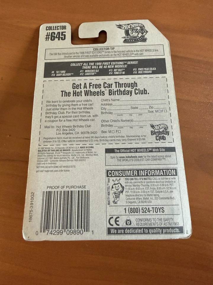 Graffiti retro Hot Wheels 1998 primera edición entrega de lácteos ¿tienes leche? Camión años 80 Foto 2 de 2