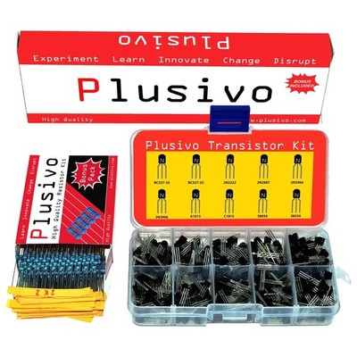 Transistors Assortment Kit with Resistor Pack, 210 PNP and NPN BJT Transistor...