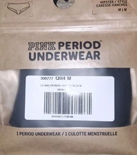 Victoria's Secret Pink PERIOD PANTY Hipster Medium New sealed black 