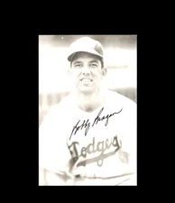 Bobby Bragan Signed Photo Postcard Dodgers Autograph