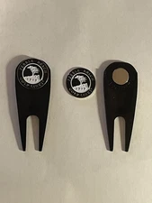 Pebble Beach Golf Links 1" Coin Golf Marker & Ergonomic Pocket Golf Divot Tool