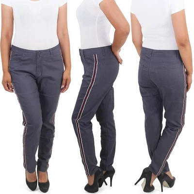 Damen Hose Jeanshose Hochbund gerader Schnitt Straight Jeans Stretch Übergröße - Bild 1 von 4