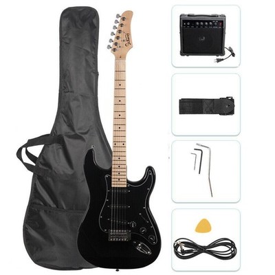 Glarry 39'' Electric Guitar for Music Lover Beginner with 20W Amp Black