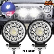 Pair 4.5inch Round Led Work Light Bar Flood Spot Light Driving Lamp For Offroad