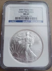 2009 American Silver Eagle NGC MS69 Early Release Blue Label PQ