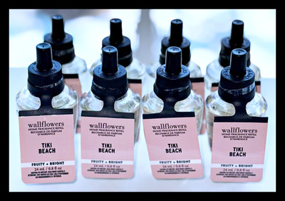 Bath & Body Works 0.8 fl oz Tiki Beach Fruity Wallflowers Fragrance Refill x8