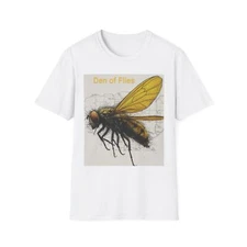 Den of Flies Graphic Tee, Nature Lover Bug Shirt, Artistic Softstyle T-Shirt