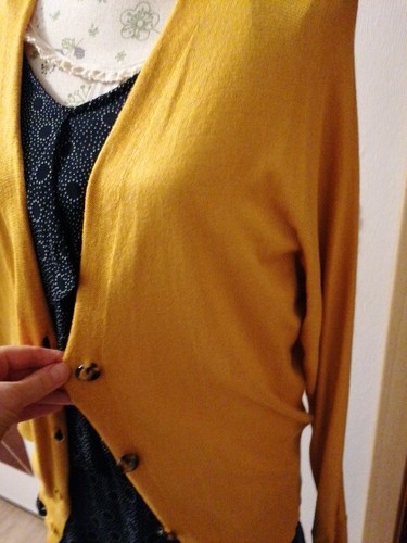 Jean Pascale Damen Cardigan, Strickjacke, locker, senfgelb, Größe XS, Neu! - Bild 2 von 6