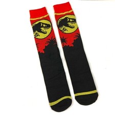 JURASSIC PARK Men's Novelty Crew Socks NEW