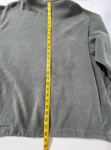 Columbia Pile Uomo XL Giacca Zip Frontale Grigio Sobe Acqua Ricamato Foro Schienale - Foto 11 di 12