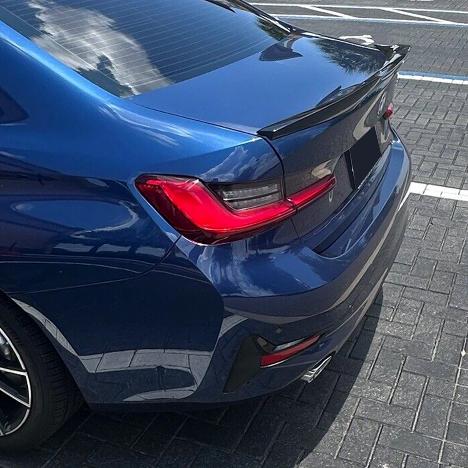 Rear Trunk Spoiler Rear wing For 19-25 BMW G20 330i G80 M3 Gloss Black M4 Style - Image 2 of 4