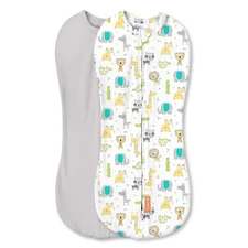 NIP SwaddleMe Pod Zip Up Compression Swaddle Stage 1 Newborn Pack of 2