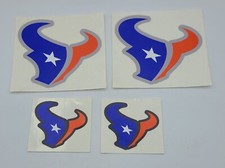 Houston Texans Vinyl Sticker Decal Logo NFL Weatherproof Bumper Window Lot of 4