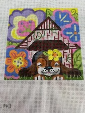 hand painted LITTLE DOGGY needlepoint canvas