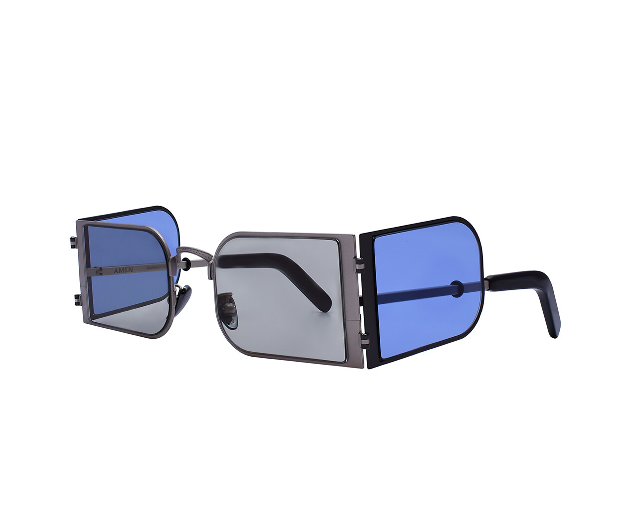 AMEN Sonnenbrille Reverse A23S07 Grau Grau Grau/Blau Herren Damen