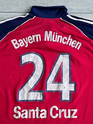 FC Bayern Munich Roque Santa Cruz Adidas Vintage Football Shirt