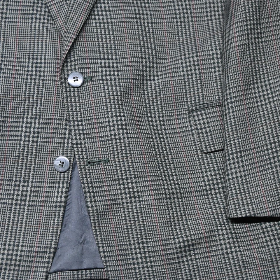 Hardy Amies 48L Verde Big Glenn Cuadros Lana Hombres Chaqueta Deportiva Pantalones Traje Foto 3 de 4